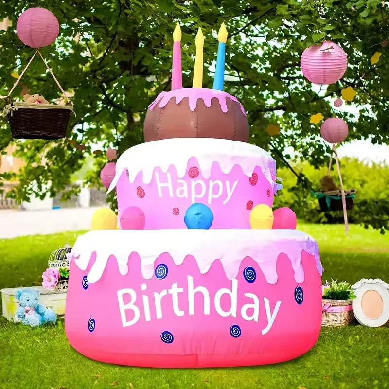 5.4FT Inflatable Birthday Cake