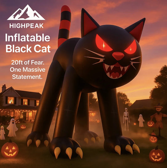 20ft Inflatable Black Cat