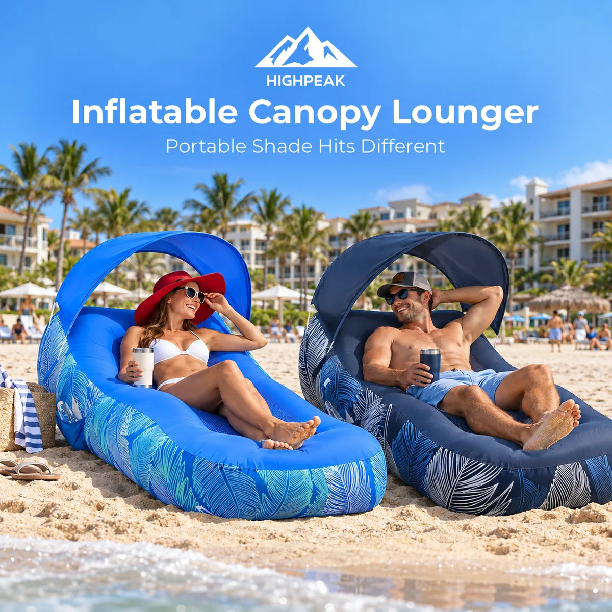 Inflatable Canopy Lounger