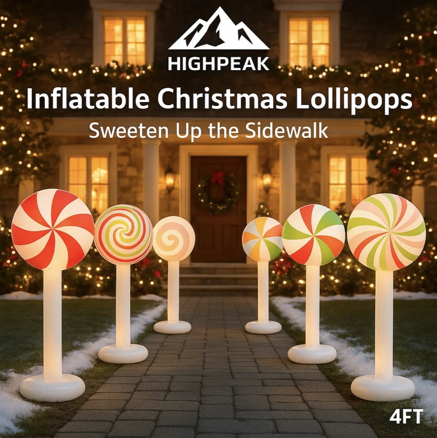 Inflatable Christmas Lollipops