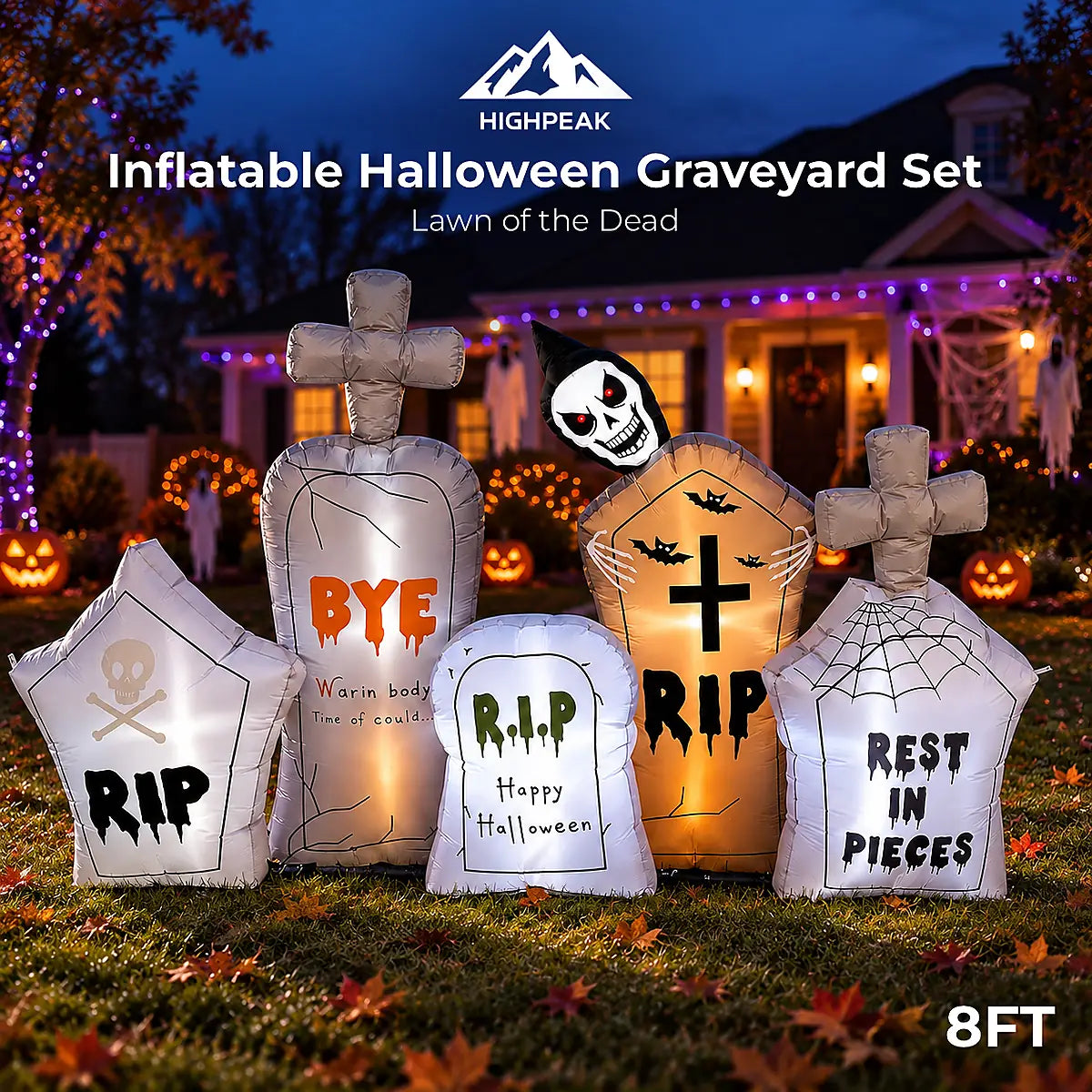 Inflatable Halloween Graveyard Set