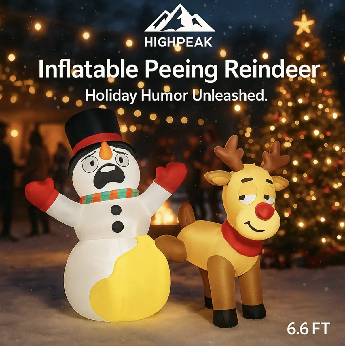 6.6FT Inflatable Peeing Reindeer