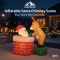 5FT Inflatable Santa Chimney Scene