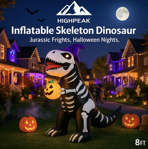 8ft Inflatable Skeleton Dinosaur