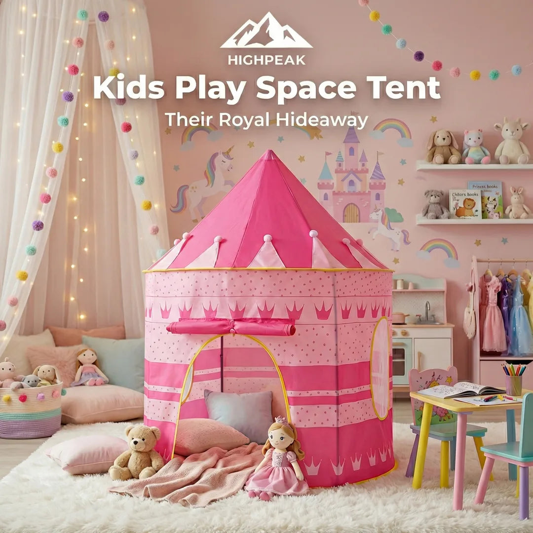 royal room tent HighPeak Kids Play Tent – Foldable Princess Castle 105x135cm Blue