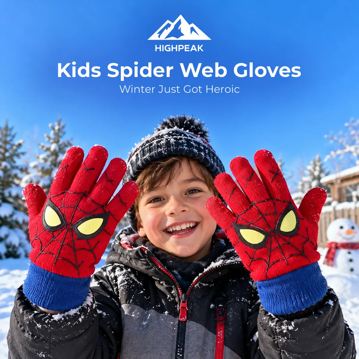 Kids Spider Web Gloves