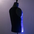 LED Party Tank Top — Black back with blue illumination along the side