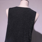 LED Party Tank Top — Upper black sparkle back and wide shoulders