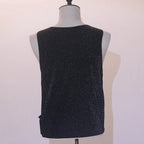 LED Party Tank Top — Full black sparkle back on a mannequin
