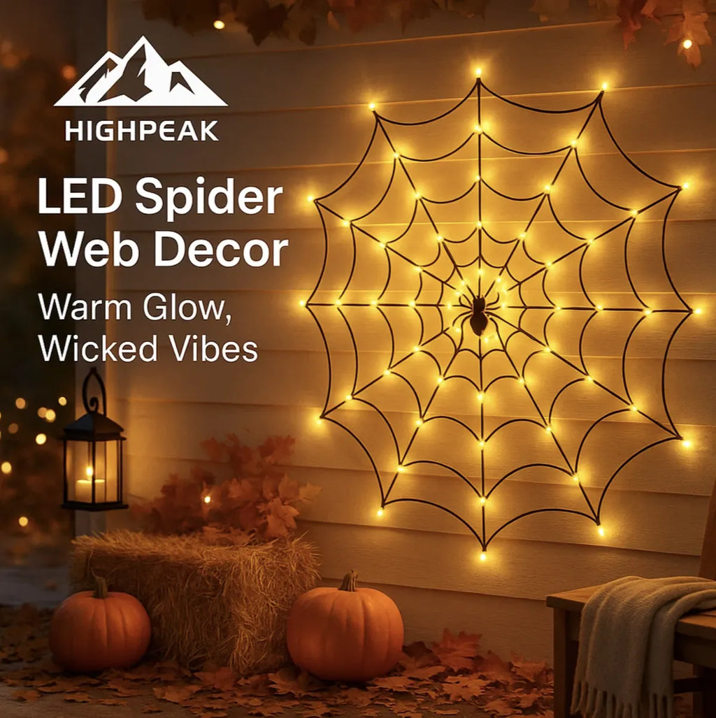 LED Spider Web Decor