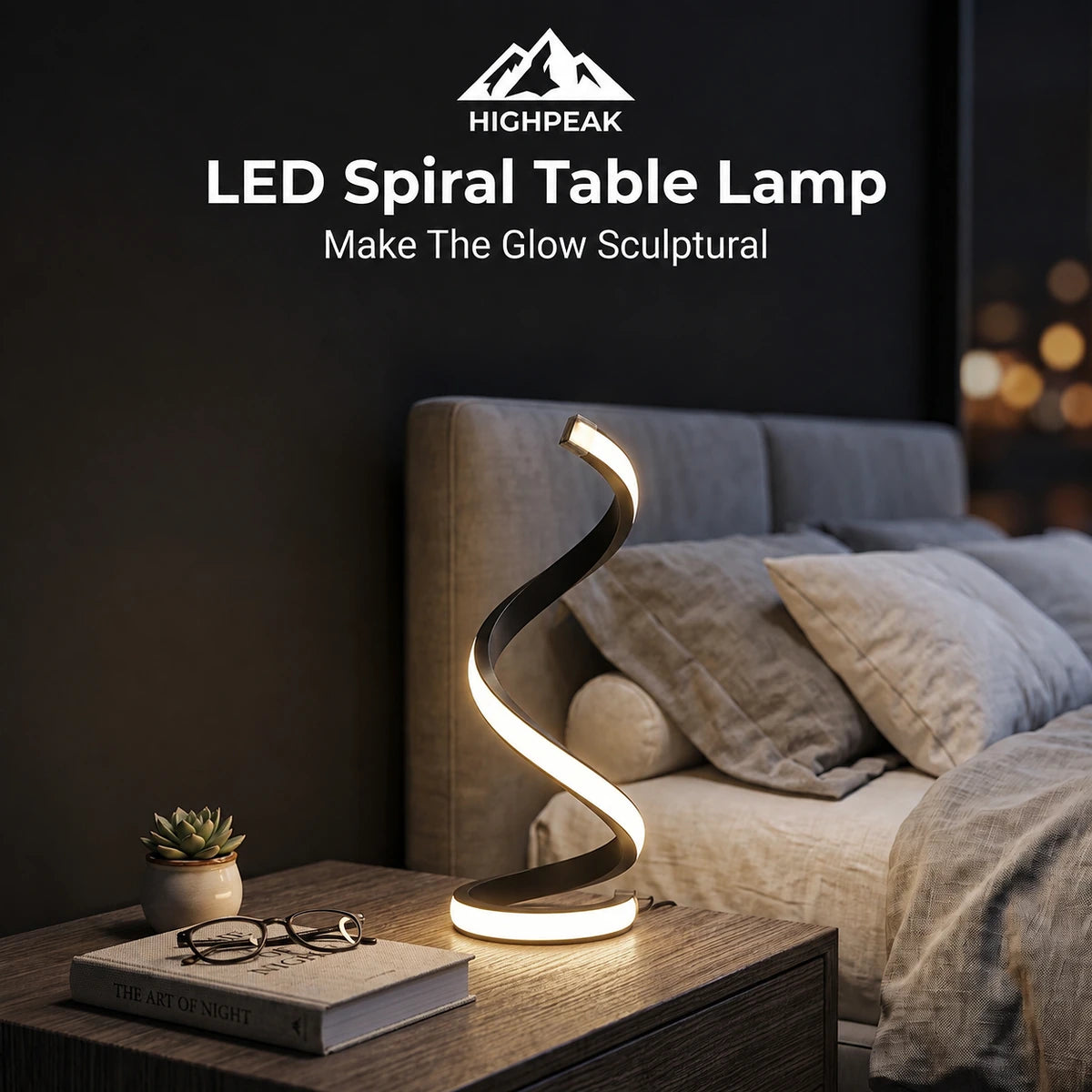 LED Spiral Table Lamp
