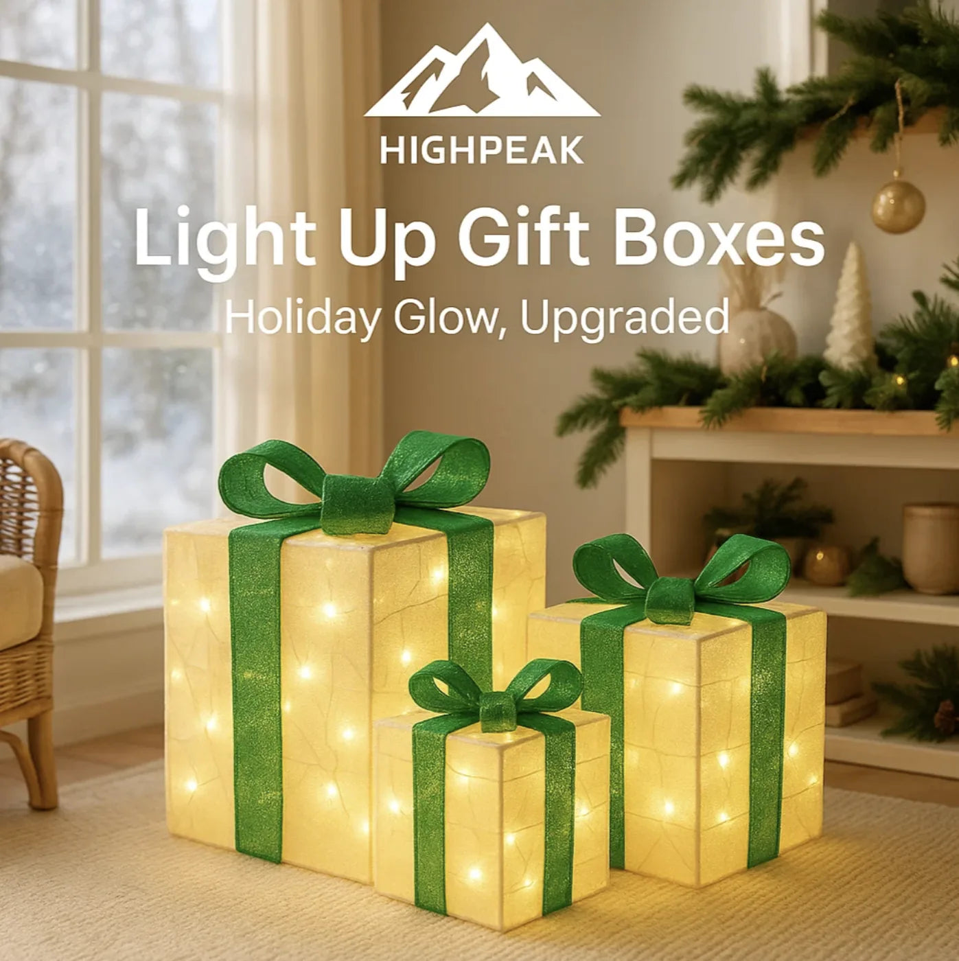 Light Up Christmas Gift Boxes
