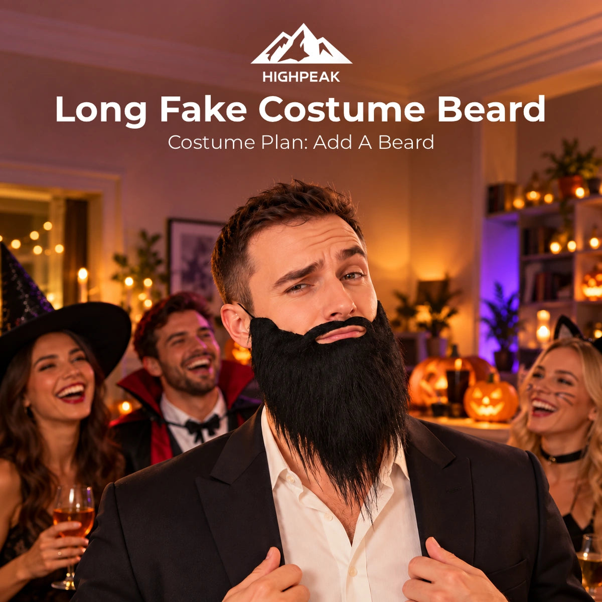 Long Fake Costume Beard