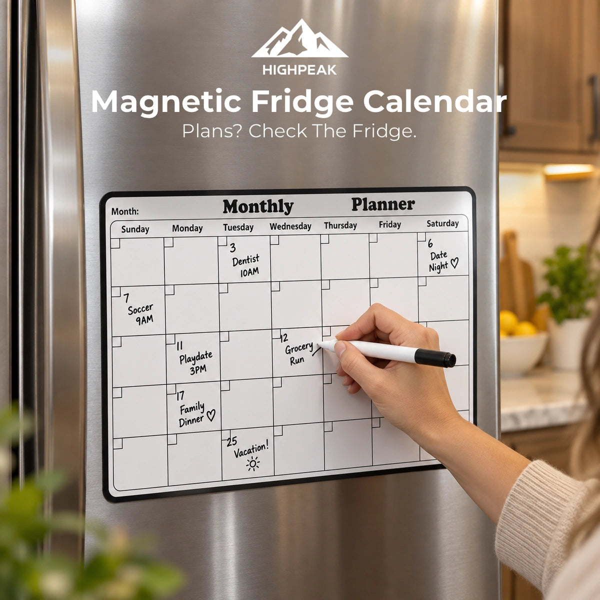 Magnetic Fridge Calendar