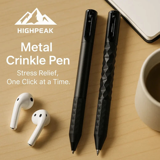 Geometric Metal Crinkle Pen