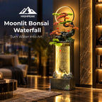 Moonlit Bonsai Waterfall