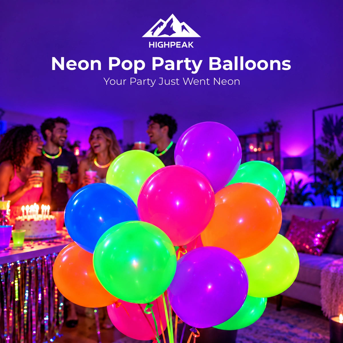 Neon Pop Party Balloons