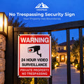 No Trespassing Security Sign