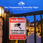 No Trespassing Security Sign
