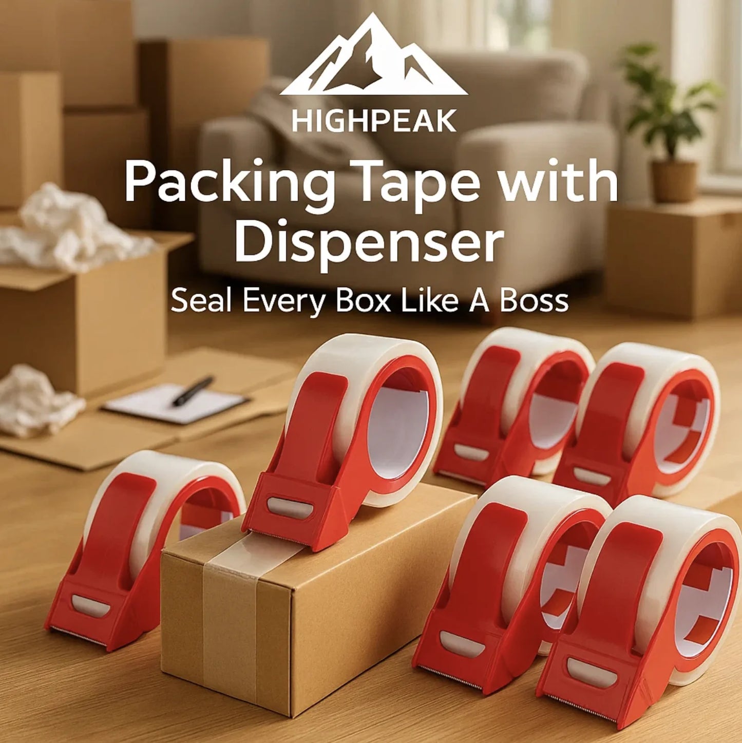 Packing Tape with Dispenser
