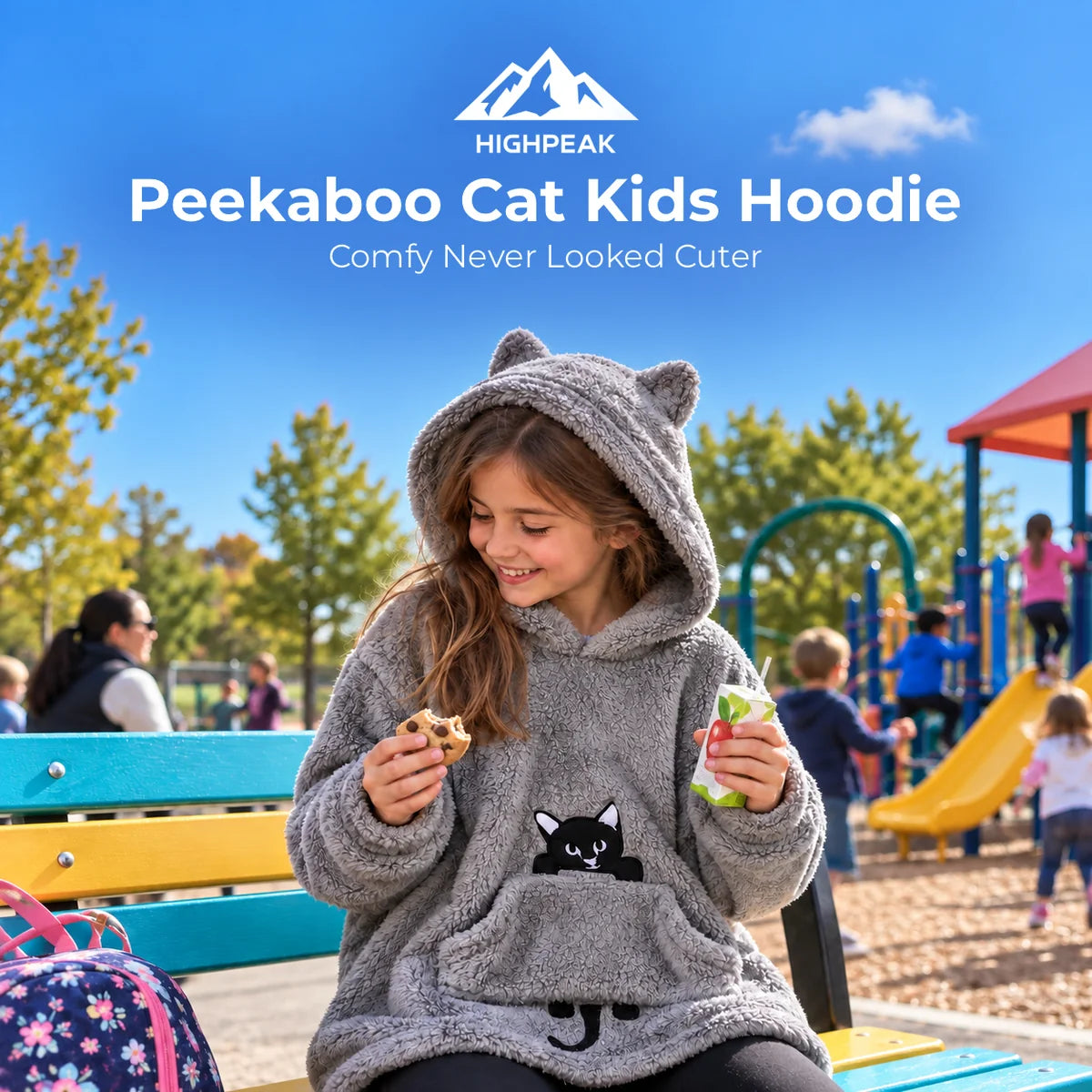 Peekaboo Cat Kids Hoodie