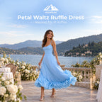 Petal Waltz Ruffle Dress