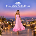Petal Waltz Ruffle Dress