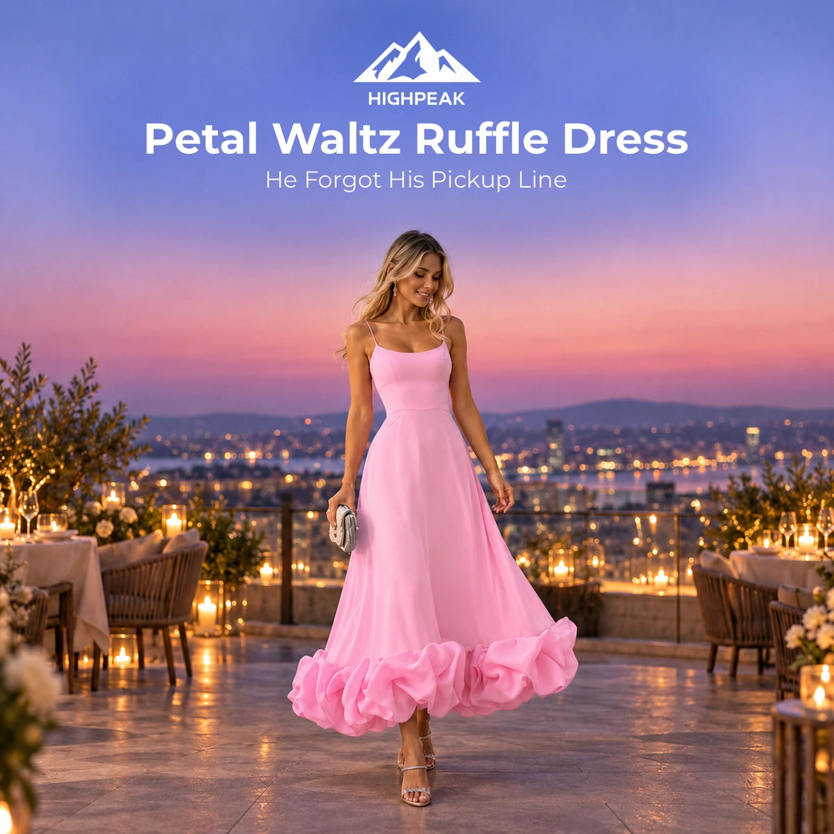 Petal Waltz Ruffle Dress