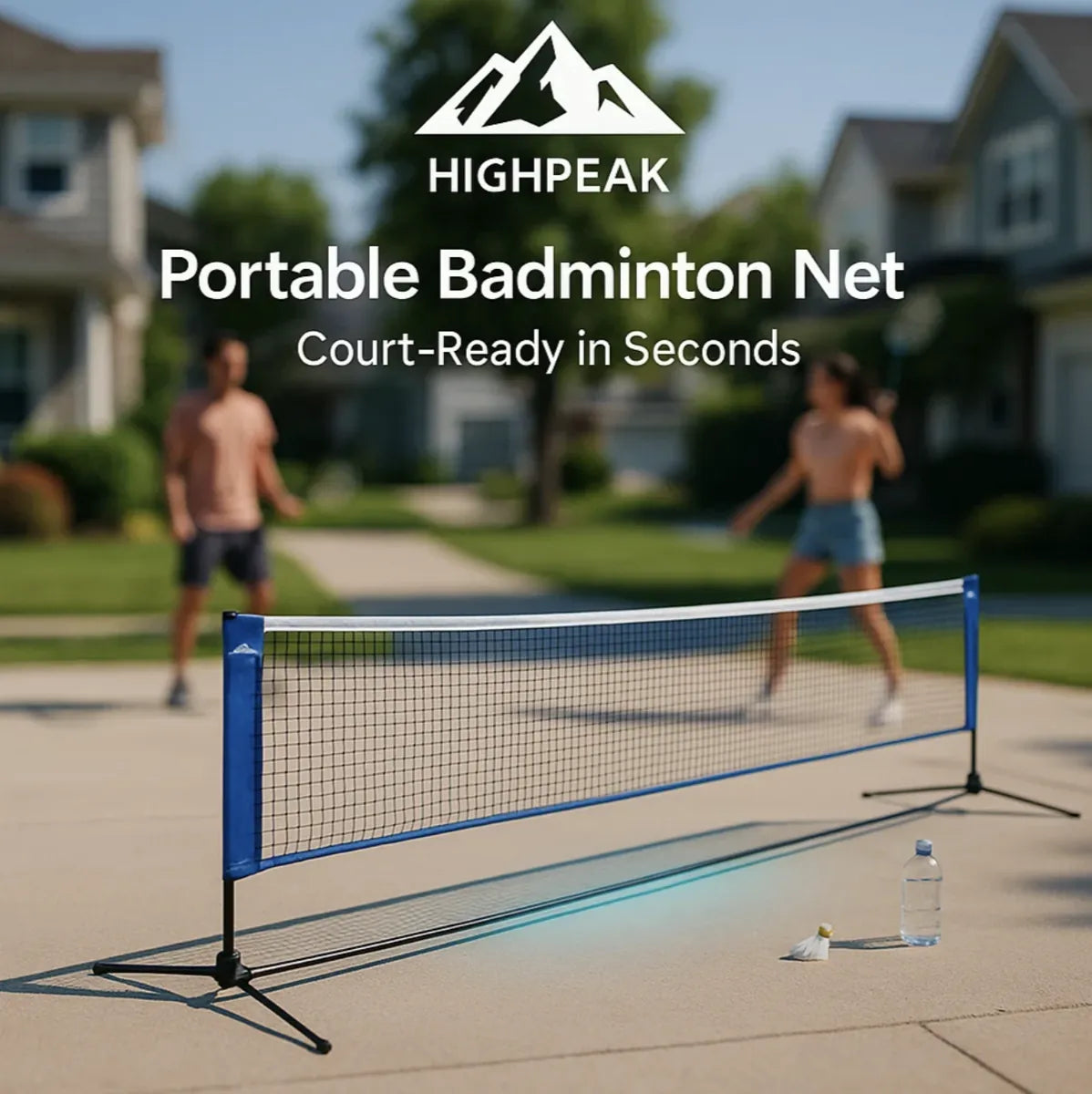 HighPeak Portable Badminton Net – Foldable 20ft Set for Any Surface