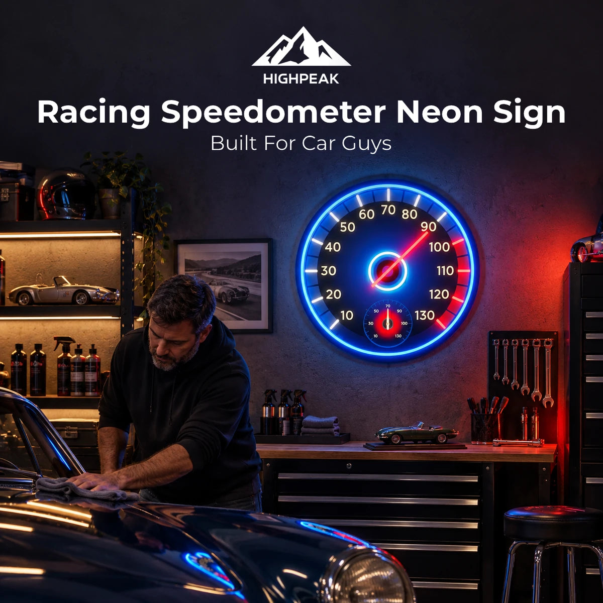 Racing Speedometer Neon Sign