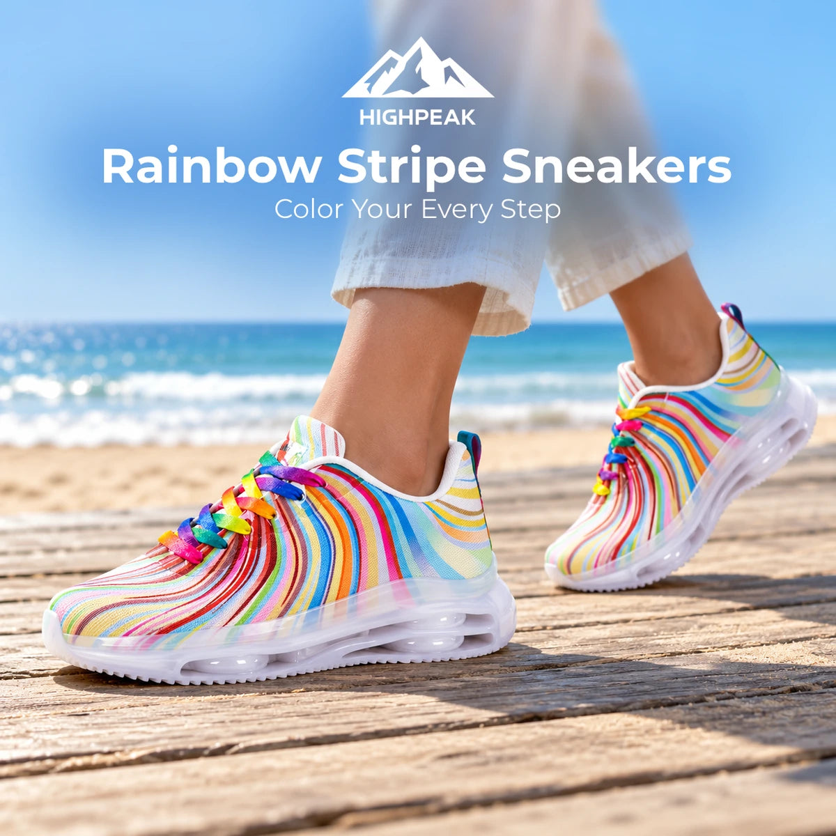 Rainbow Stripe Sneakers