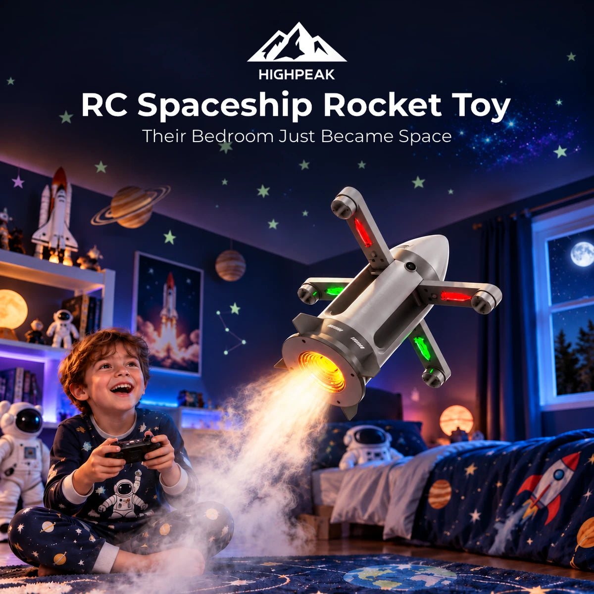 RC Spaceship Rocket Toy
