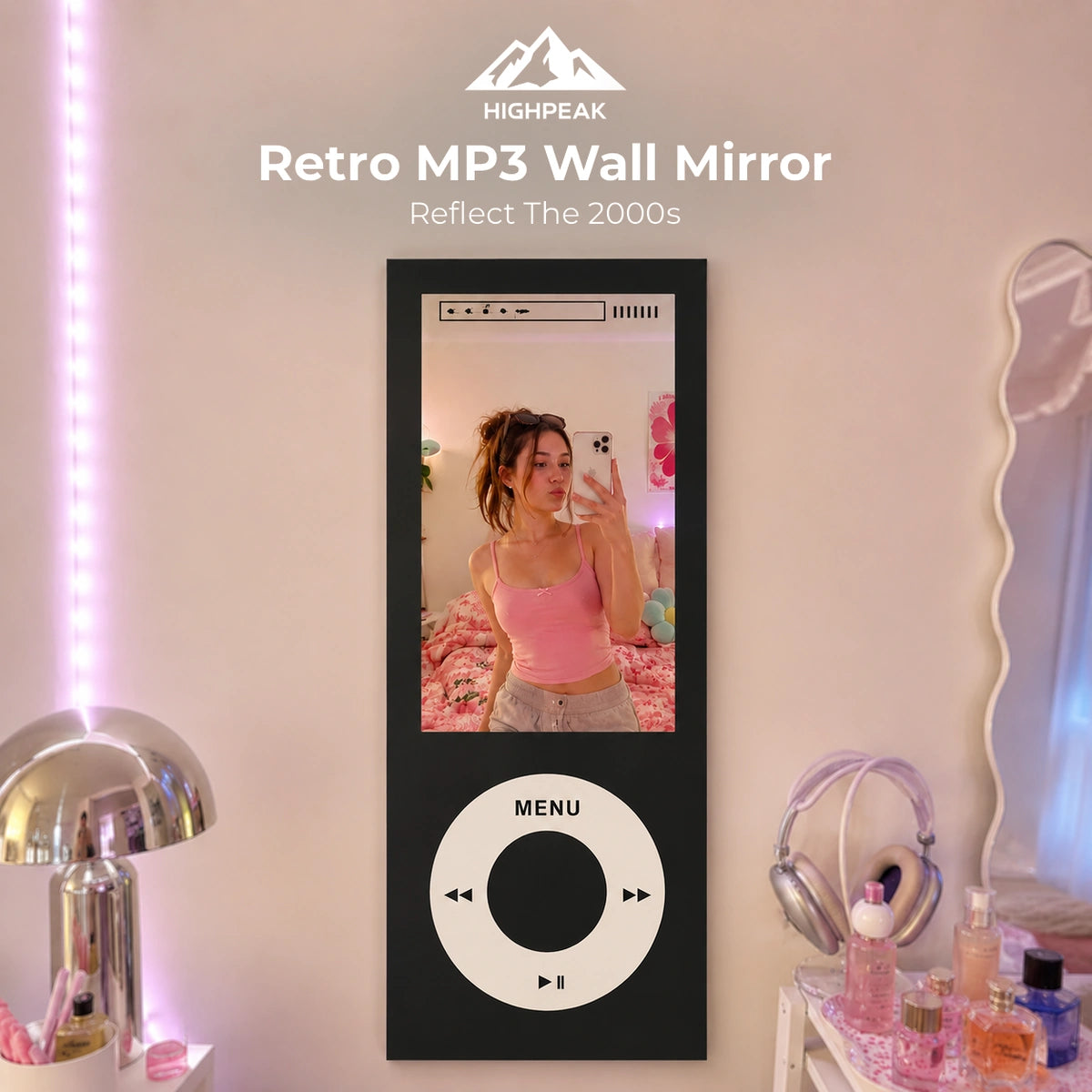 Retro MP3 Wall Mirror