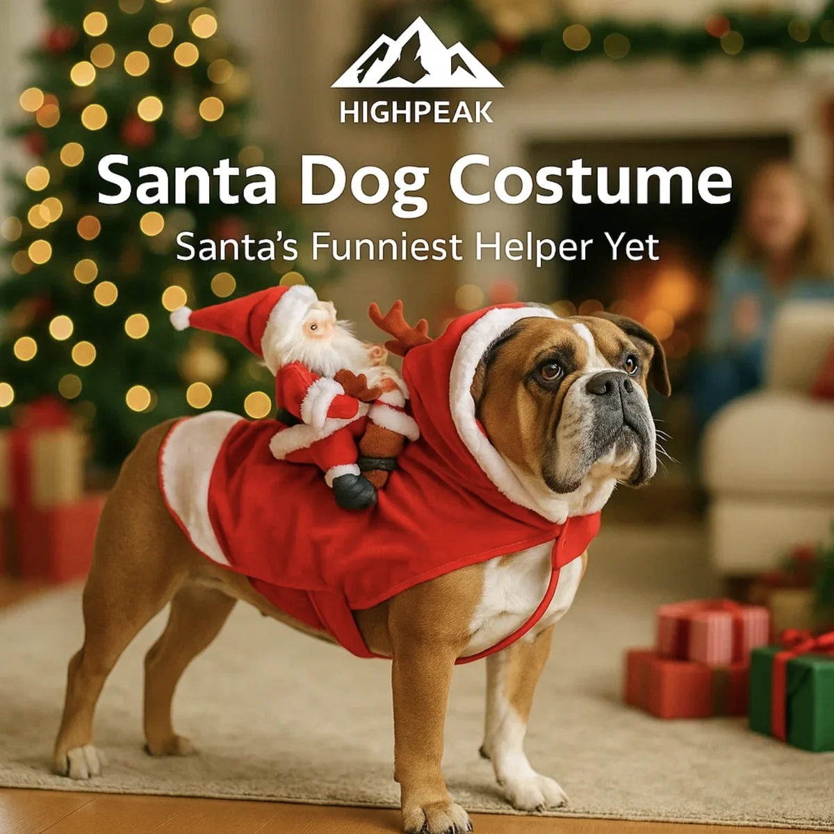 Santa Carrying Dog Costume