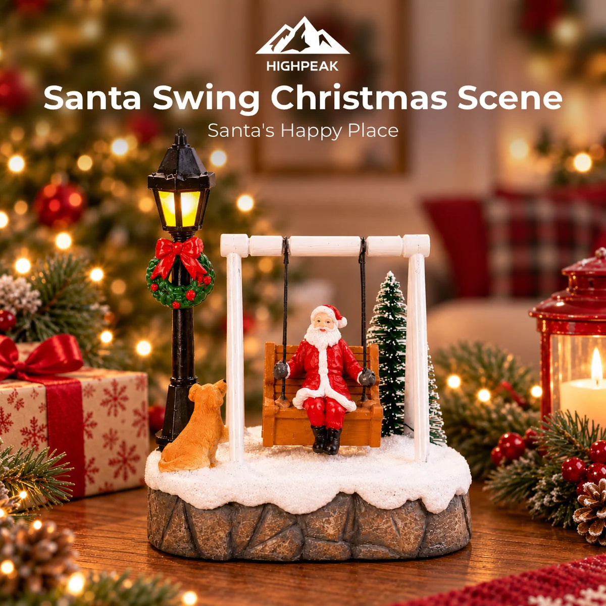 Santa Swing Christmas Scene