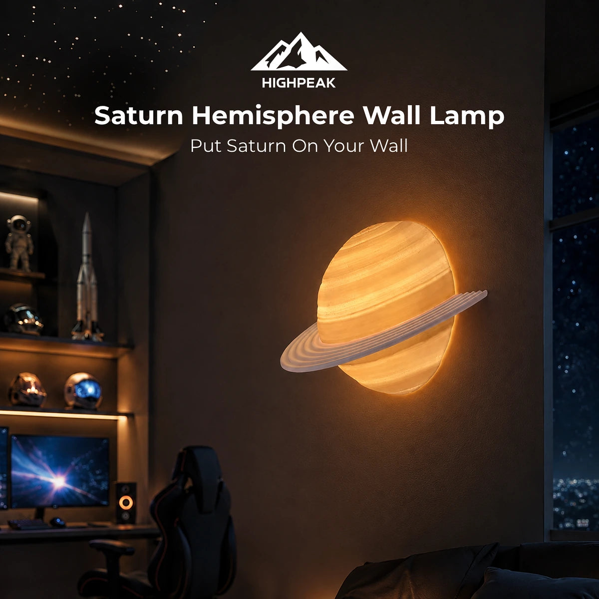 Saturn Hemisphere Wall Lamp