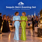 Sequin Skirt Evening Set