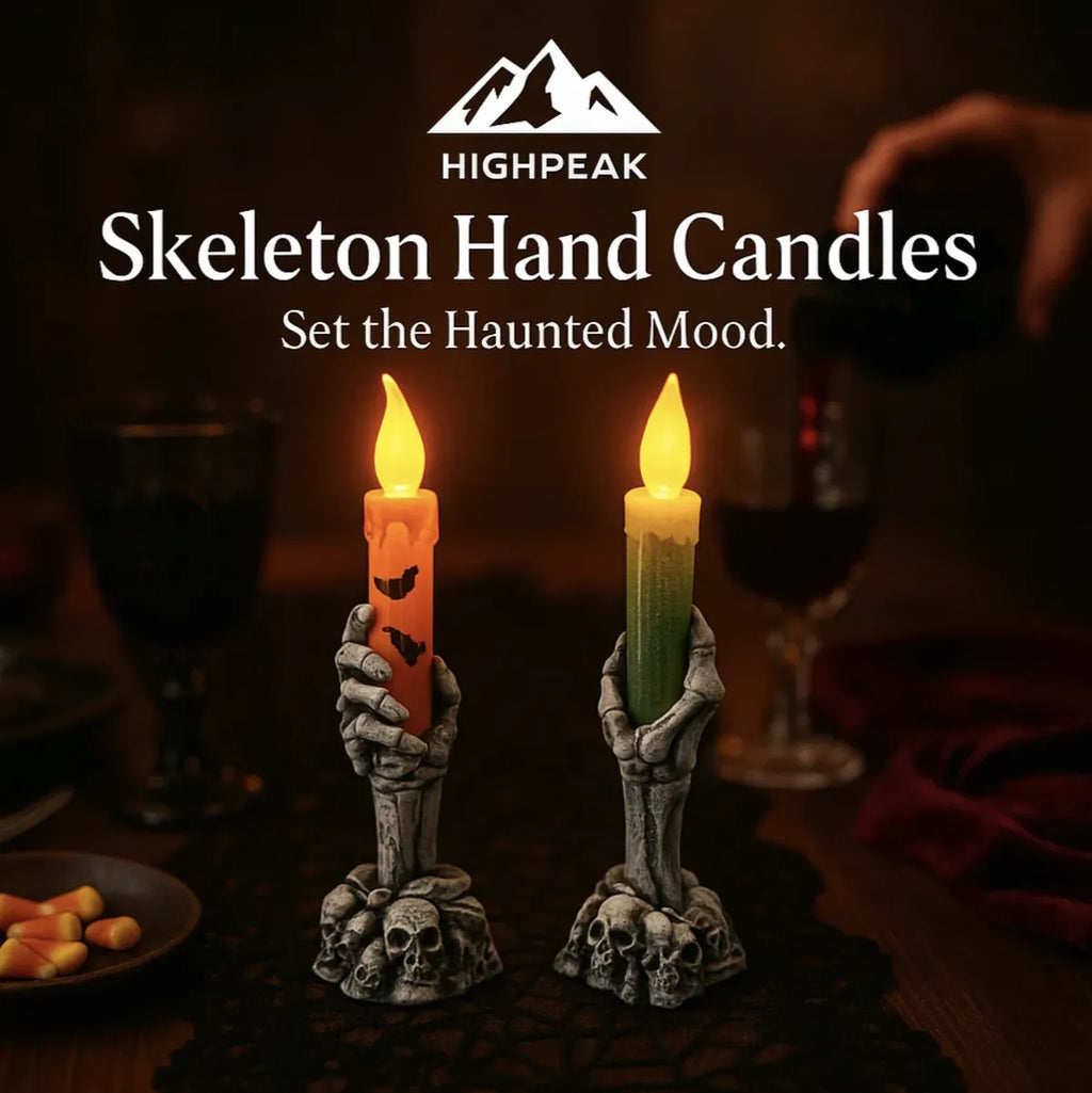 Skeleton Hand Halloween Candles