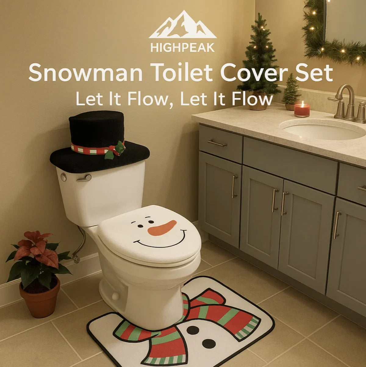 Santa Toilet Cover Set