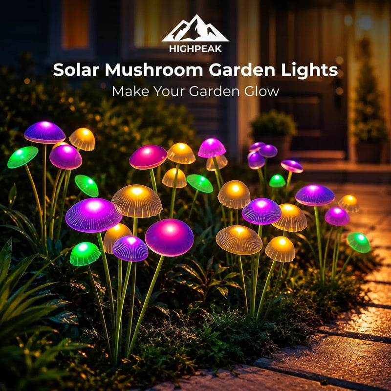 Solar Mushroom Garden Lights