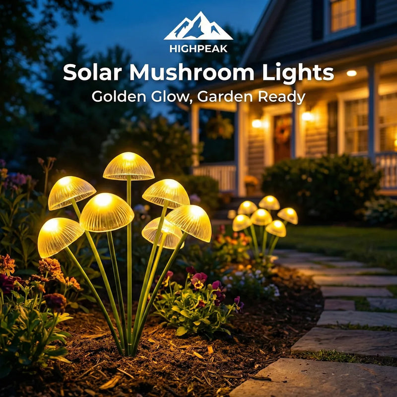 Solar Mushroom Garden Lights