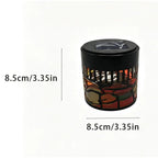 Solar Santa Projection Light size diagram showing 8.5 cm height and width with a solar panel on top