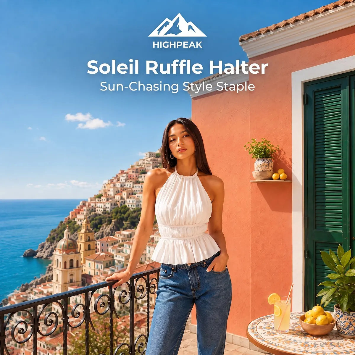 Soleil Ruffle Halter