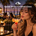 Spiral Straw Cocktail Glass