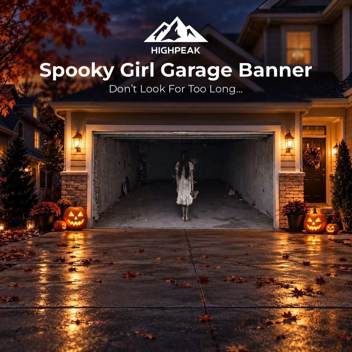 Spooky Girl Garage Banner