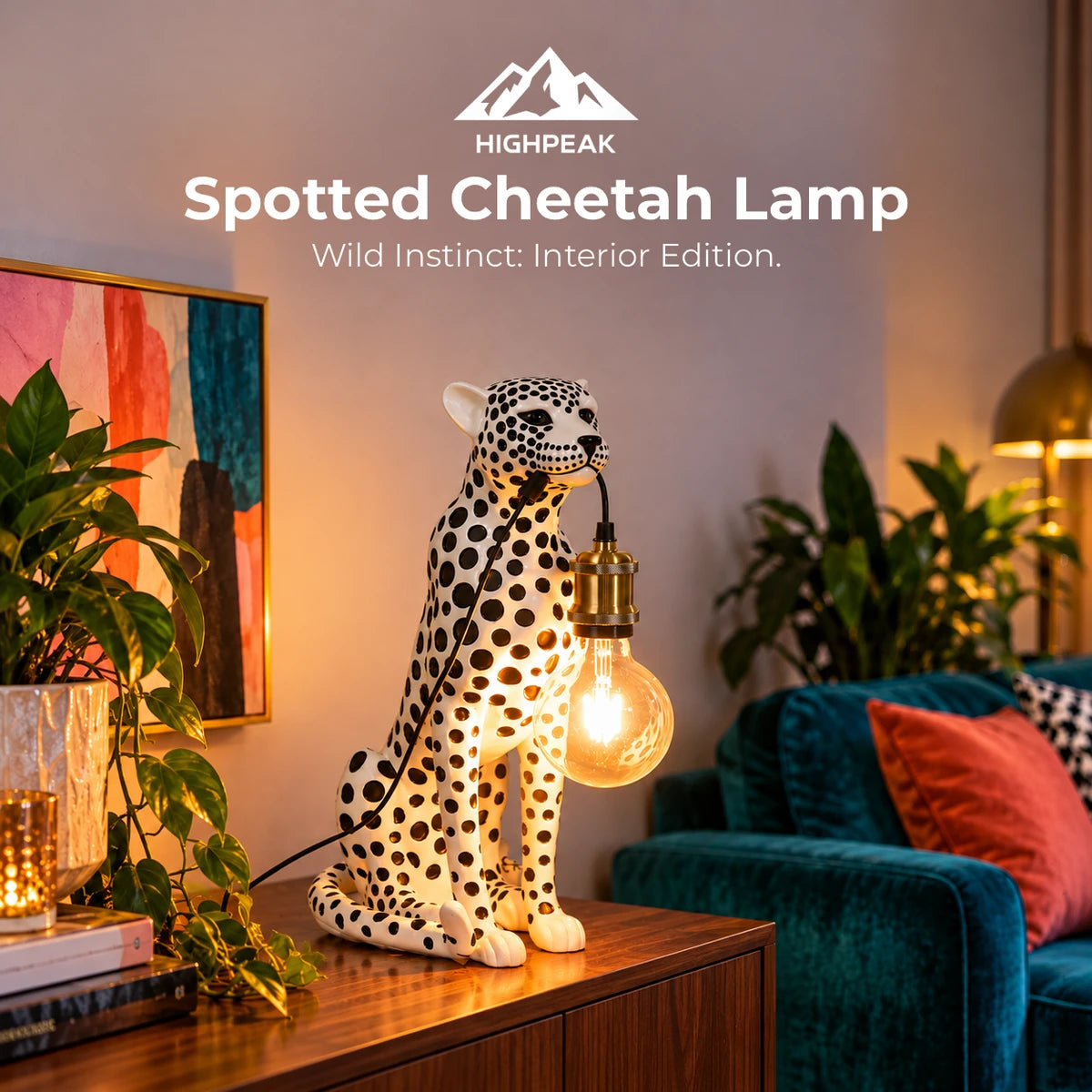Spotted Cheetah Premium Lamp