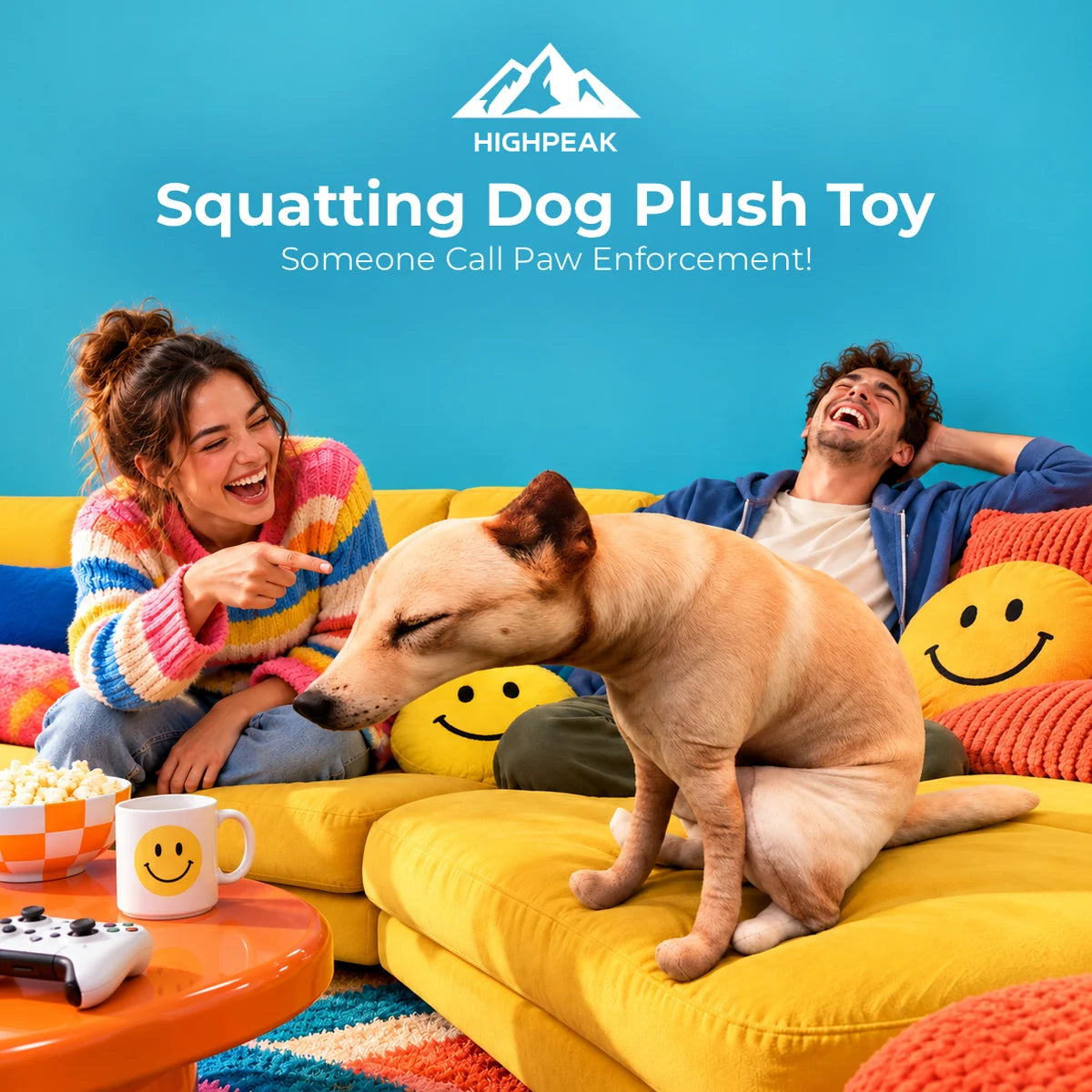 Squatting Dog Plush Toy