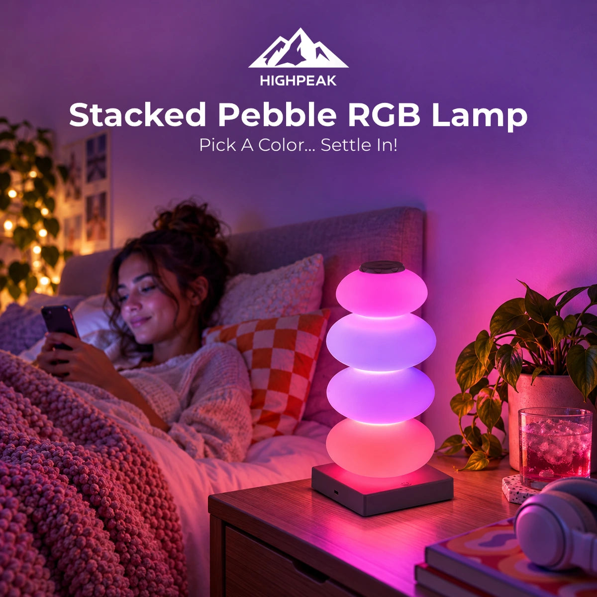 Stacked Pebble RGB Lamp