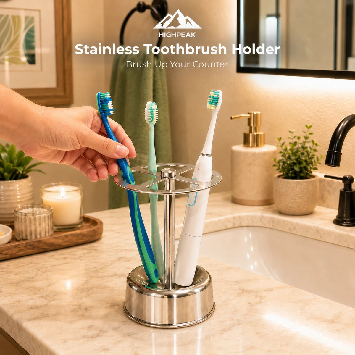 Stainless Toothbrush Holder