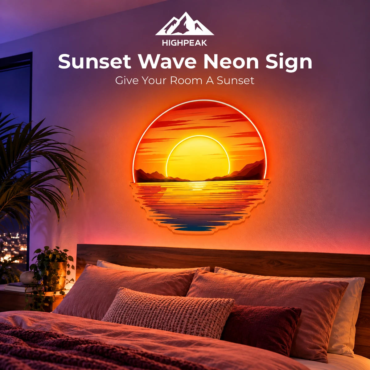Sunset Wave Neon Sign